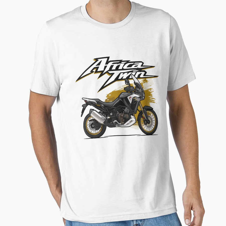 Africa Twin - Black by Tomislav Lozi Unisex T-shirt, Sweatshirt, Hoodie, Long Sleeve Tee - T-Shirt, Sweatshirt, Hoodie