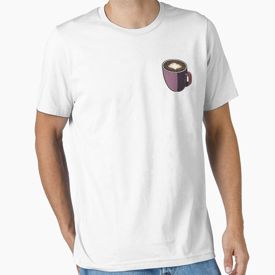 Cup of Latte Coffee Illustration | Coffee Lovers Cup Illustration by Time4Coffee Unisex T-shirt, Sweatshirt, Hoodie, Long Sleeve Tee - T-Shirt, Sweatshirt, Hoodie