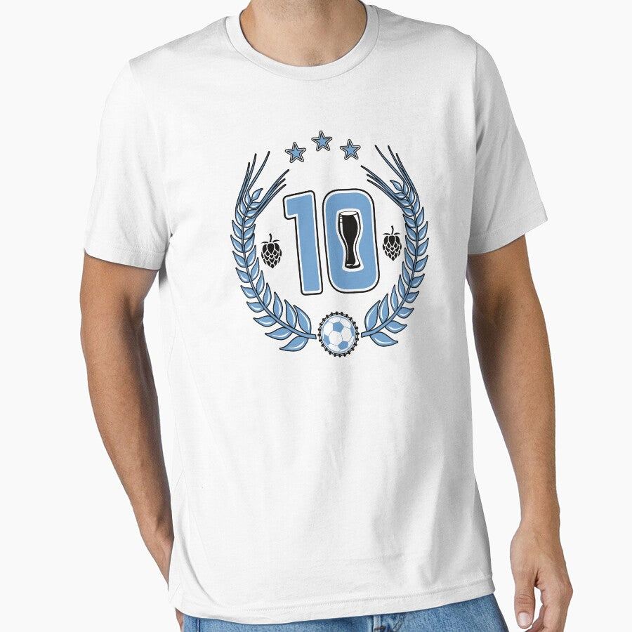 Beer and Football | Beer Cup | Argentina's Colours by DKdesigns27 Unisex T-shirt, Sweatshirt, Hoodie, Long Sleeve Tee - T-Shirt, Sweatshirt, Hoodie