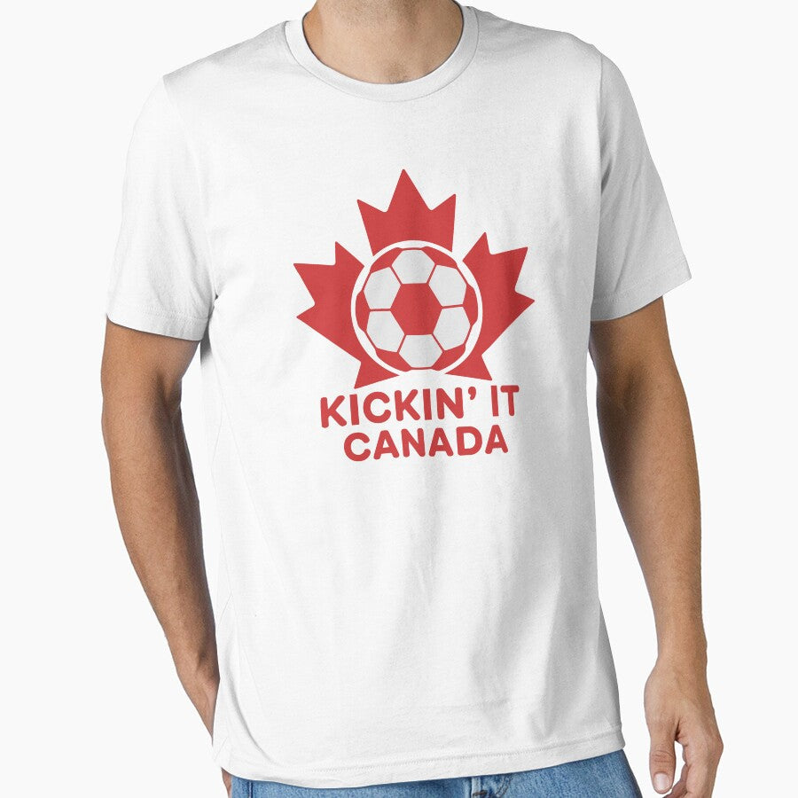 Kickin It Canada Soccer Design  Maple Leaf Football Pride by PrintMastery Unisex T-shirt, Sweatshirt, Hoodie, Long Sleeve Tee - T-Shirt, Sweatshirt, Hoodie