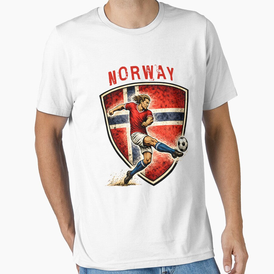 Norway - 2026 Futbol Retro Style by Tee Nook Unisex T-shirt, Sweatshirt, Hoodie, Long Sleeve Tee - T-Shirt, Sweatshirt, Hoodie
