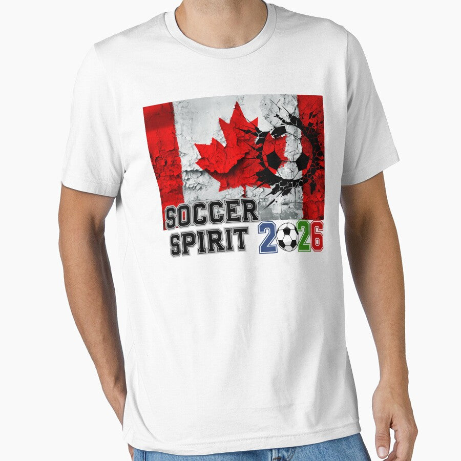 Soccer Spirit 2026 Canada Flag Football Achievement by area248 Unisex T-shirt, Sweatshirt, Hoodie, Long Sleeve Tee - T-Shirt, Sweatshirt, Hoodie