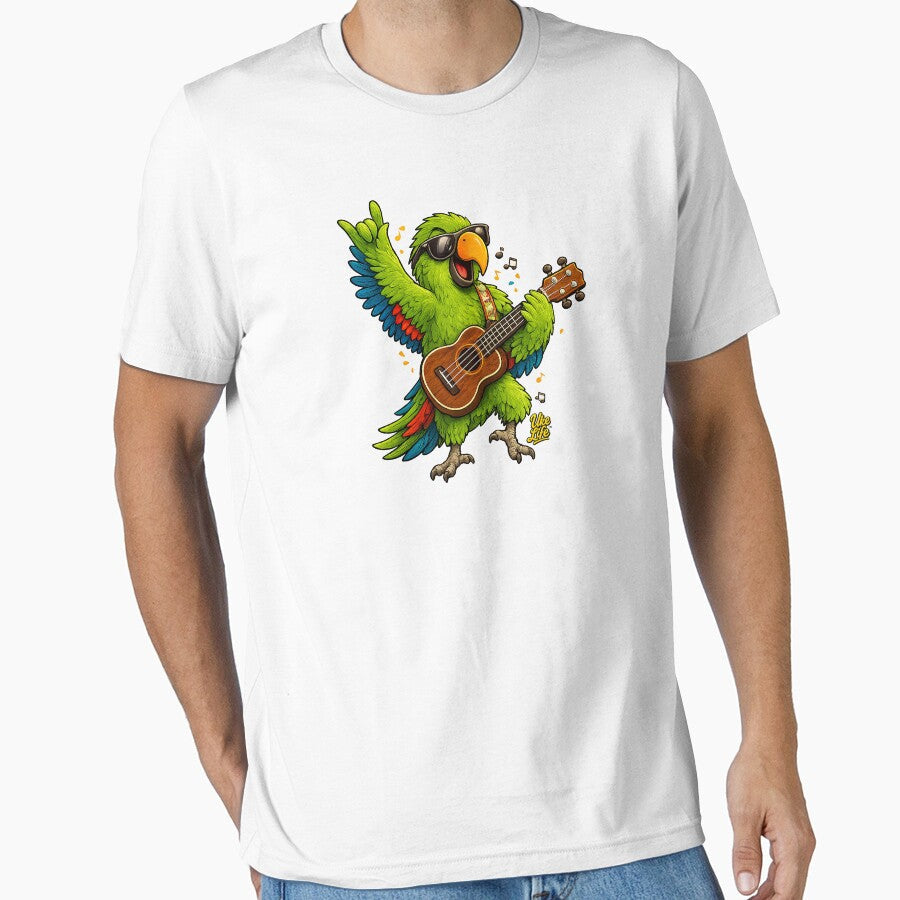 Uke Life Parrot  Life of the Party by Ukulele Gent Unisex T-shirt, Sweatshirt, Hoodie, Long Sleeve Tee - T-Shirt, Sweatshirt, Hoodie