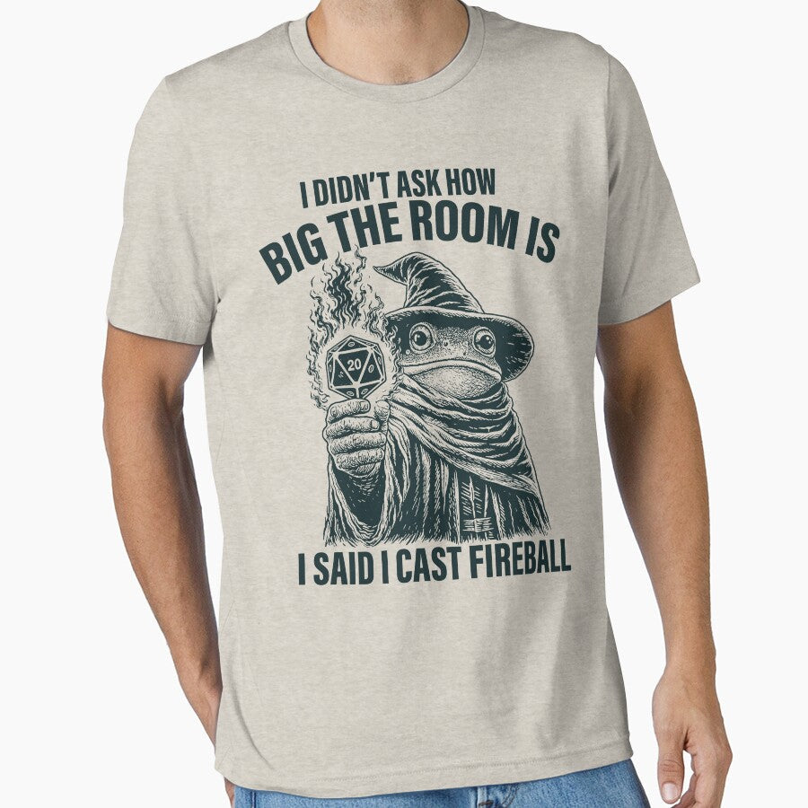 Vintage Dungeons and dragons Cast Fireball, Funny Wizard Frog Meme by RandyHaskins Unisex T-shirt, Sweatshirt, Hoodie, Long Sleeve Tee - T-Shirt, Sweatshirt, Hoodie