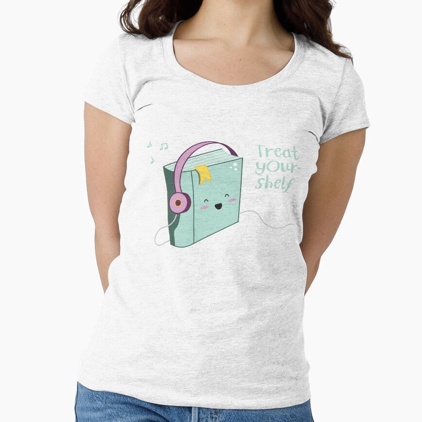 Book treat your shelf kawaii design by high5doodle Unisex T-shirt, Sweatshirt, Hoodie, Long Sleeve Tee - T-Shirt, Sweatshirt, Hoodie