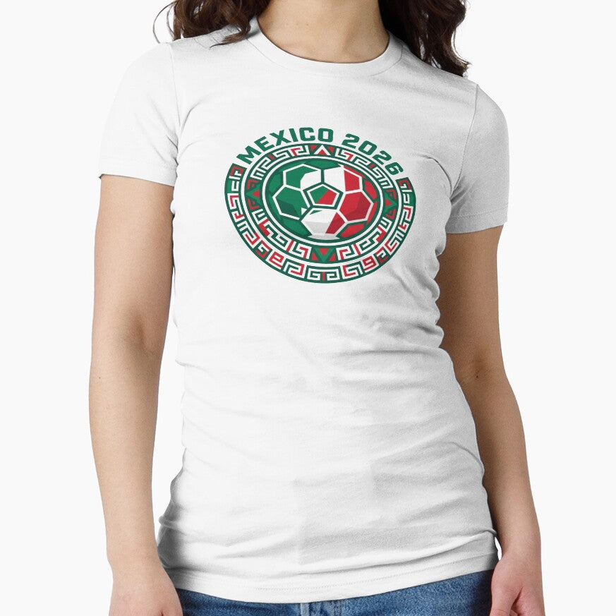 Mexico 2026 Aztec Emblem Soccer Ball  World Cup Host Design by David Mateo ArtWorks Unisex T-shirt, Sweatshirt, Hoodie, Long Sleeve Tee - T-Shirt, Sweatshirt, Hoodie