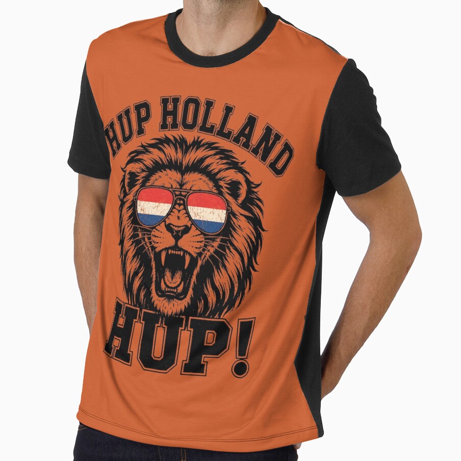 Hup Holland, Netherlands Flag Lion, Nederland Football by littlemiscat Unisex T-shirt, Sweatshirt, Hoodie, Long Sleeve Tee - T-Shirt, Sweatshirt, Hoodie