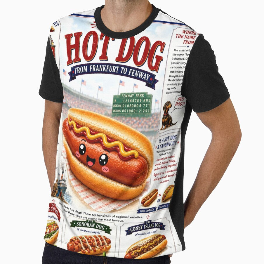 Happy Hotdog by 1mooreroy Unisex T-shirt, Sweatshirt, Hoodie, Long Sleeve Tee - T-Shirt, Sweatshirt, Hoodie