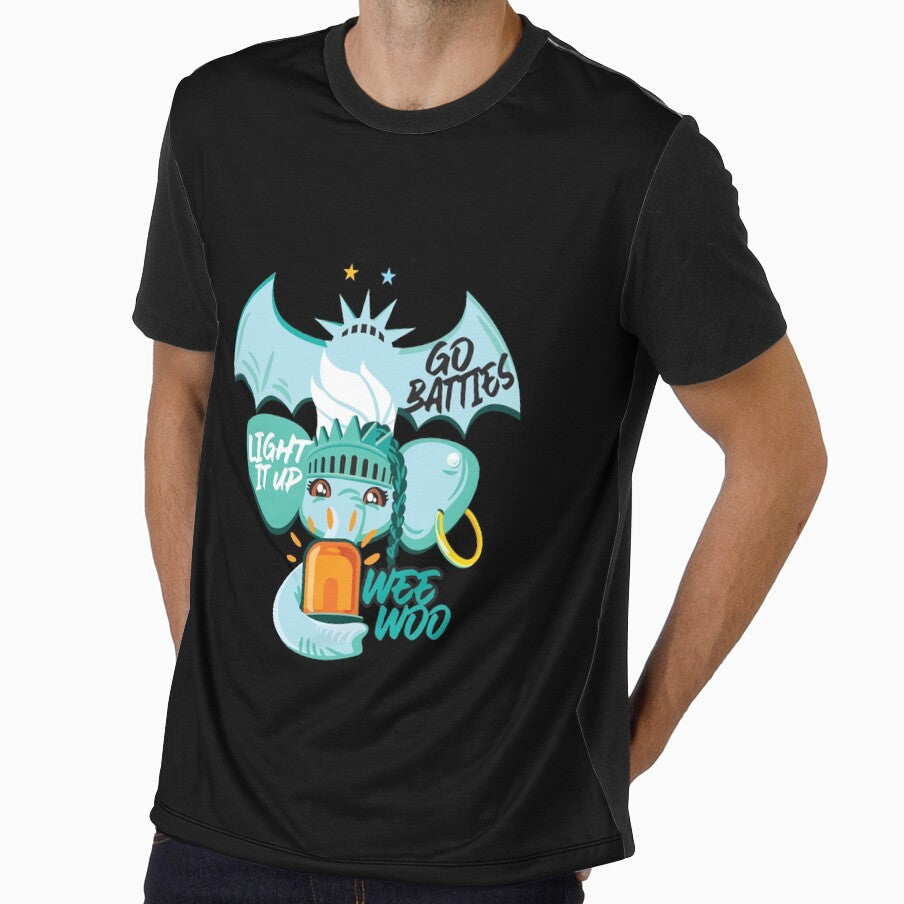 NYC Women's Big Three: Gotham Liberty Sirens by New York Sporting City Unisex T-shirt, Sweatshirt, Hoodie, Long Sleeve Tee - T-Shirt, Sweatshirt, Hoodie