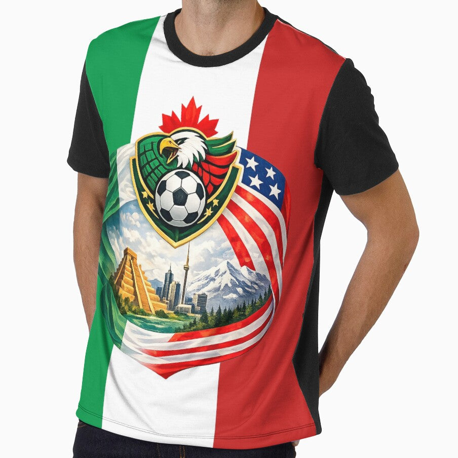 North America Football Fan Design Bold Tricolor Apparel by Tender Flower Clothing Unisex T-shirt, Sweatshirt, Hoodie, Long Sleeve Tee - T-Shirt, Sweatshirt, Hoodie