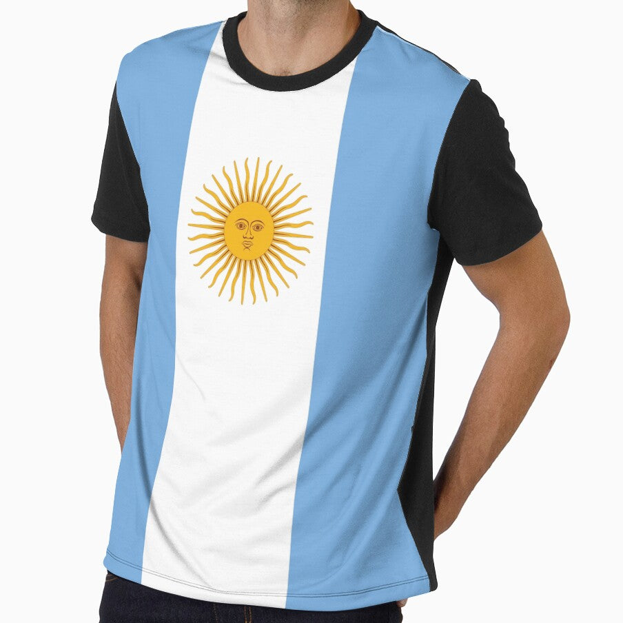 Argentina Flag Vertical Design - Celebrate Your Argentine Heritage by ramiro Unisex T-shirt, Sweatshirt, Hoodie, Long Sleeve Tee - T-Shirt, Sweatshirt, Hoodie