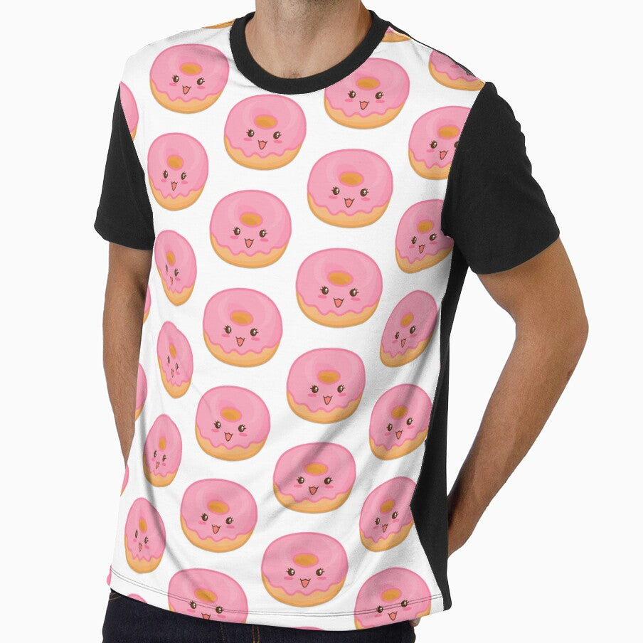 Pink smiley donut by Roisin678 Unisex T-shirt, Sweatshirt, Hoodie, Long Sleeve Tee - T-Shirt, Sweatshirt, Hoodie
