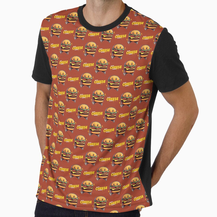 Double Cheese Burger by The magic  Yellow bus Unisex T-shirt, Sweatshirt, Hoodie, Long Sleeve Tee - T-Shirt, Sweatshirt, Hoodie