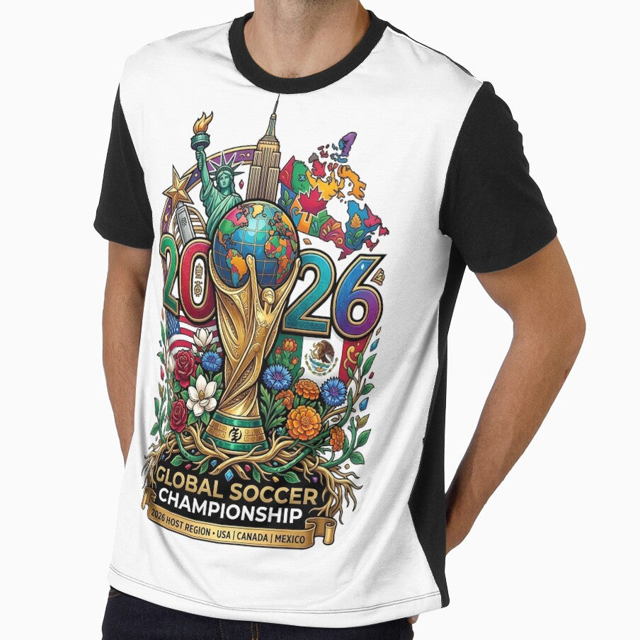 Global Soccer Championship 2026 Host Nations by Sovereign Supply Co. Unisex T-shirt, Sweatshirt, Hoodie, Long Sleeve Tee - T-Shirt, Sweatshirt, Hoodie