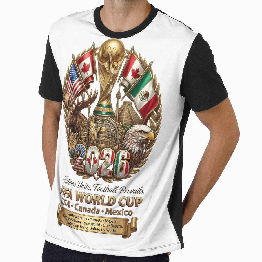 2026 World Cup USA Canada Mexico Trophy by Sovereign Supply Co. Unisex T-shirt, Sweatshirt, Hoodie, Long Sleeve Tee - T-Shirt, Sweatshirt, Hoodie