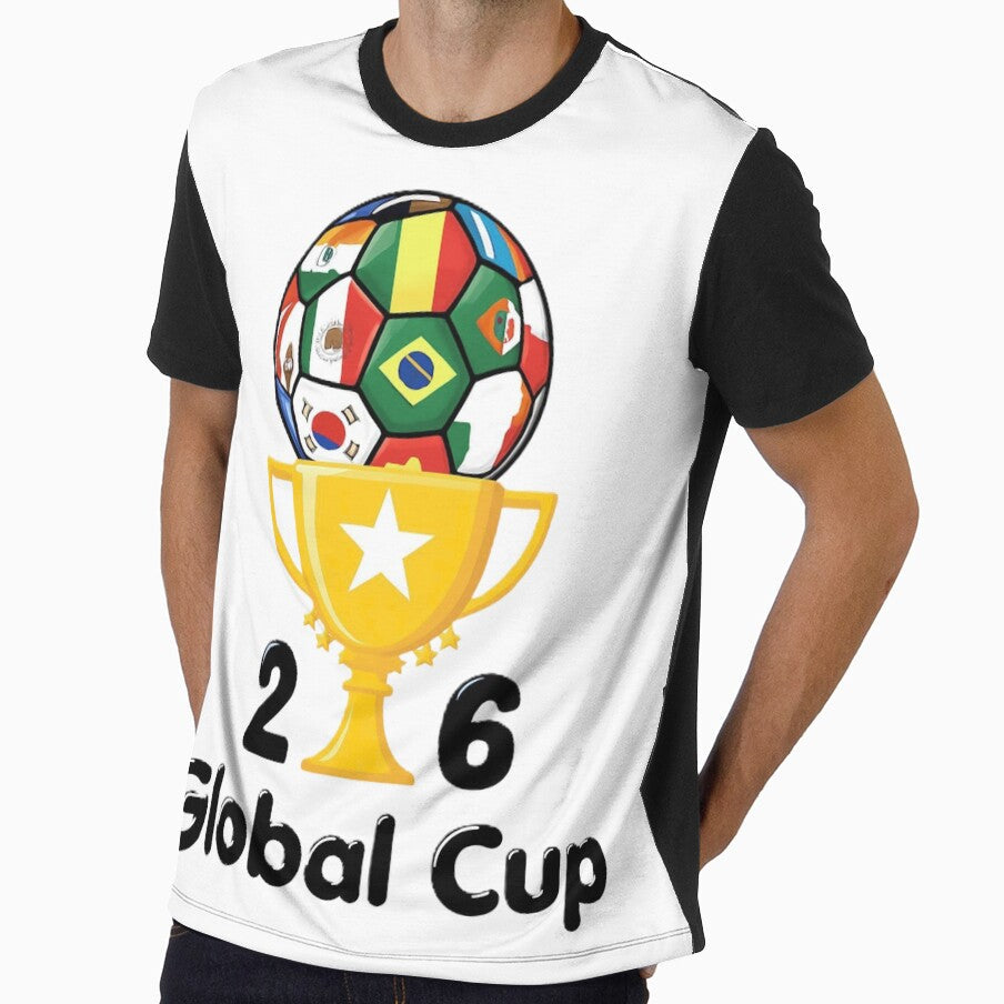 Global Cup 2026 Soccer Soccer Ball Trophy Art by GeoandHome Unisex T-shirt, Sweatshirt, Hoodie, Long Sleeve Tee - T-Shirt, Sweatshirt, Hoodie