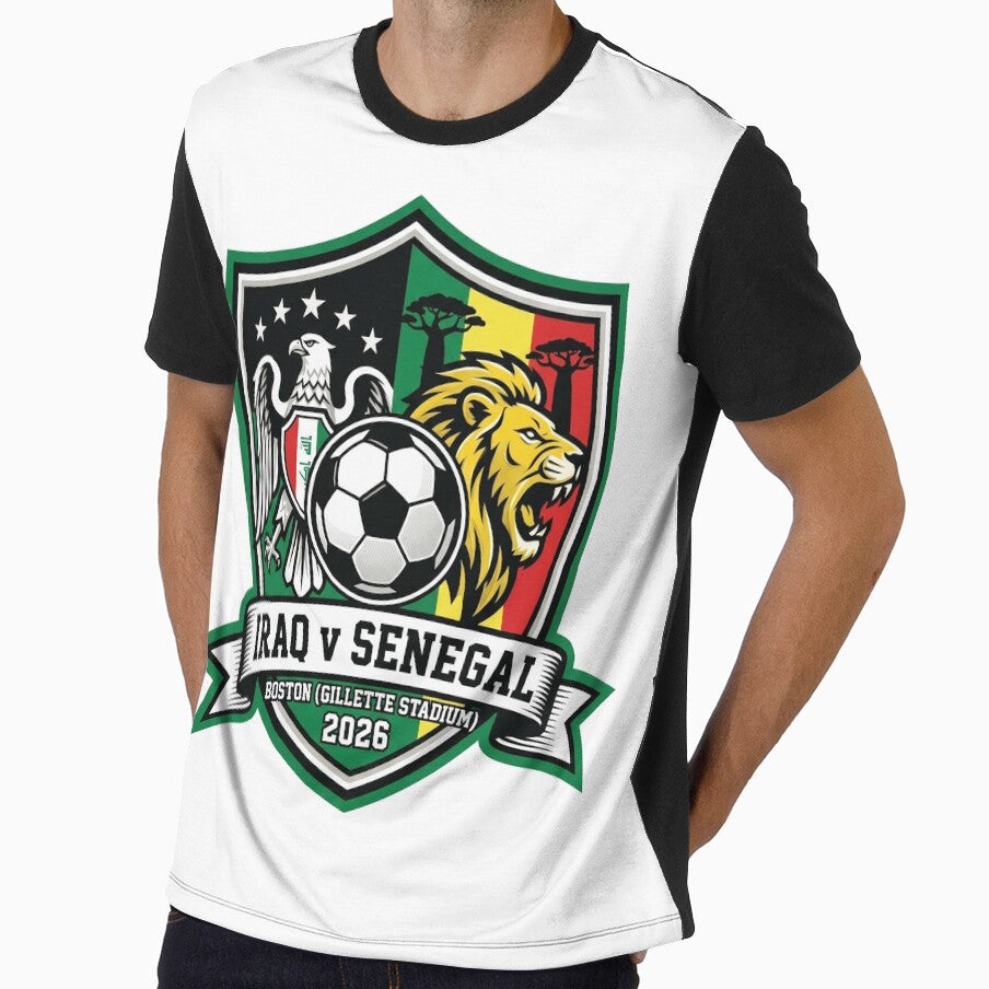 Iraq Senegal 2026 Boston Football Crest Athletic Spirit by Pride Emblem Prints Unisex T-shirt, Sweatshirt, Hoodie, Long Sleeve Tee - T-Shirt, Sweatshirt, Hoodie