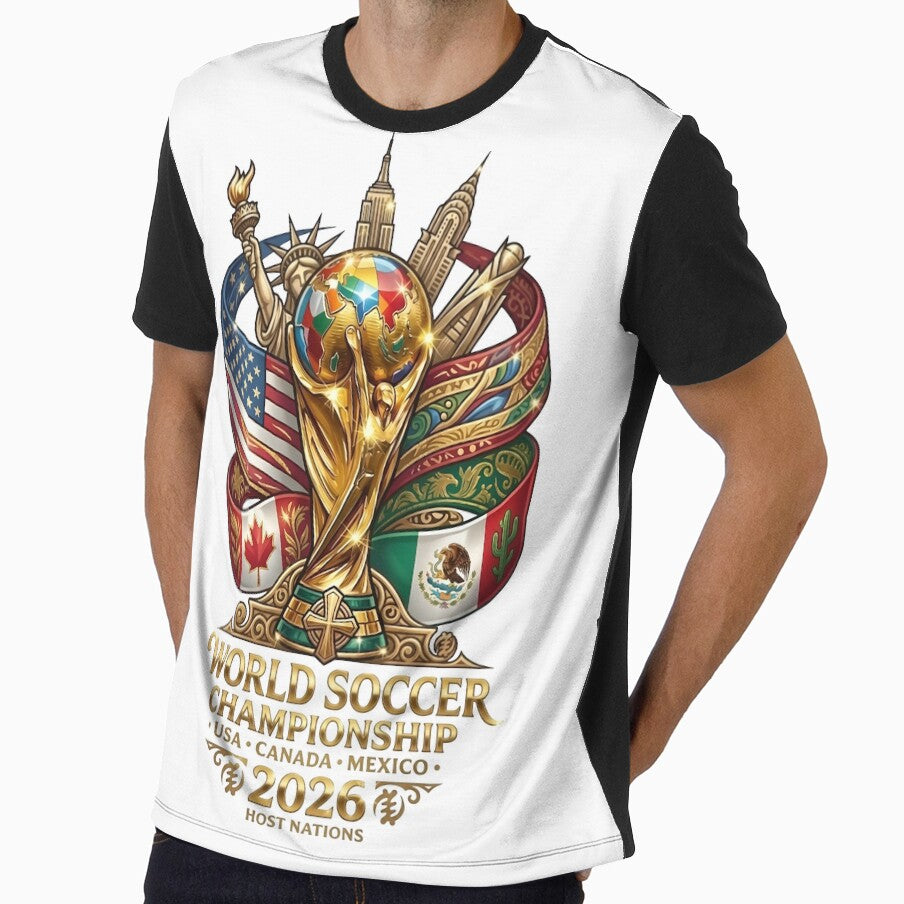 World Soccer Championship 2026 Host Nations by Sovereign Supply Co. Unisex T-shirt, Sweatshirt, Hoodie, Long Sleeve Tee - T-Shirt, Sweatshirt, Hoodie
