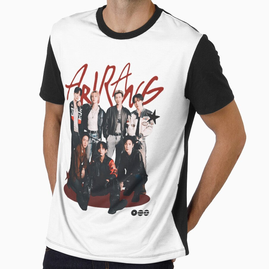Bts Arirang Group Poster Red Accent by LorenBehre Unisex T-shirt, Sweatshirt, Hoodie, Long Sleeve Tee - T-Shirt, Sweatshirt, Hoodie
