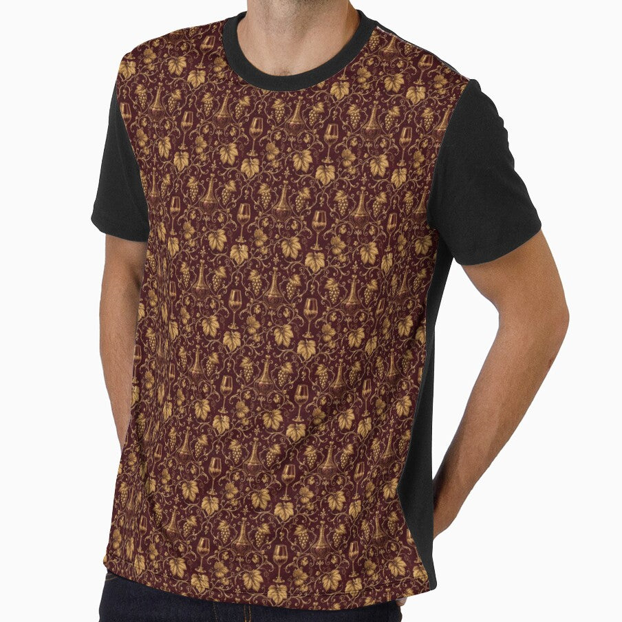Luxury Wine Vine Pattern by hogardevinos22 Unisex T-shirt, Sweatshirt, Hoodie, Long Sleeve Tee - T-Shirt, Sweatshirt, Hoodie