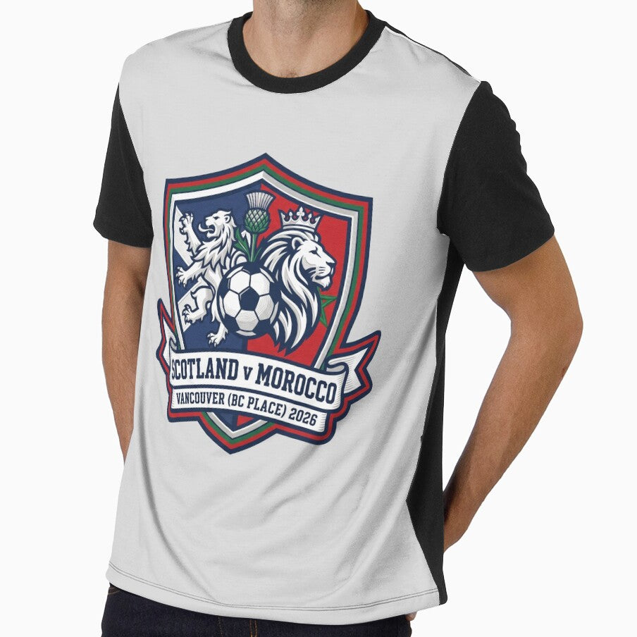 Scotland vs Morocco 2026 Vancouver Soccer Crest Patch by Pride Emblem Prints Unisex T-shirt, Sweatshirt, Hoodie, Long Sleeve Tee - T-Shirt, Sweatshirt, Hoodie