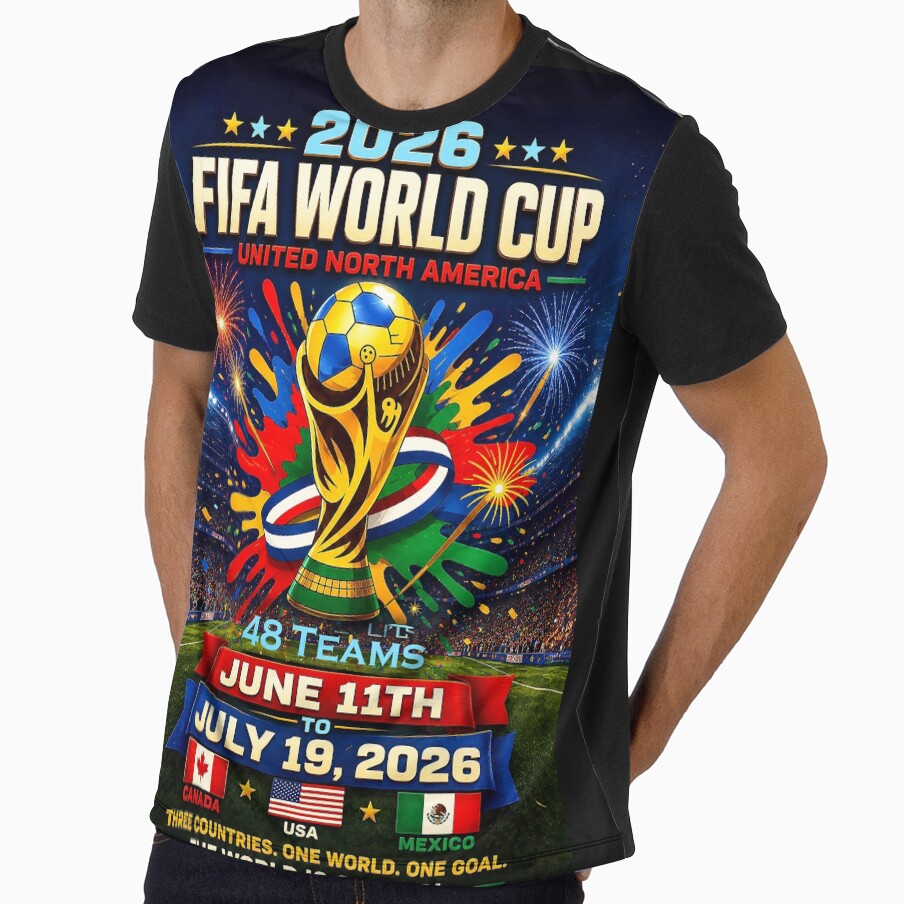 FIFA 2026 WORLD CUP - 48 Natiions - One Trophy - One Champion by DBM Photo Art 1 Unisex T-shirt, Sweatshirt, Hoodie, Long Sleeve Tee - T-Shirt, Sweatshirt, Hoodie