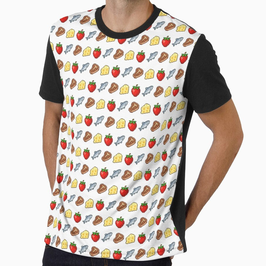 Pixel Food Set  Retro Game Style Icons by WATEKE Unisex T-shirt, Sweatshirt, Hoodie, Long Sleeve Tee - T-Shirt, Sweatshirt, Hoodie