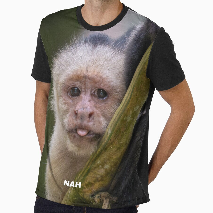 Nah Monkey Meme  Funny Sassy Reaction Animal by WildFrameNature Unisex T-shirt, Sweatshirt, Hoodie, Long Sleeve Tee - T-Shirt, Sweatshirt, Hoodie