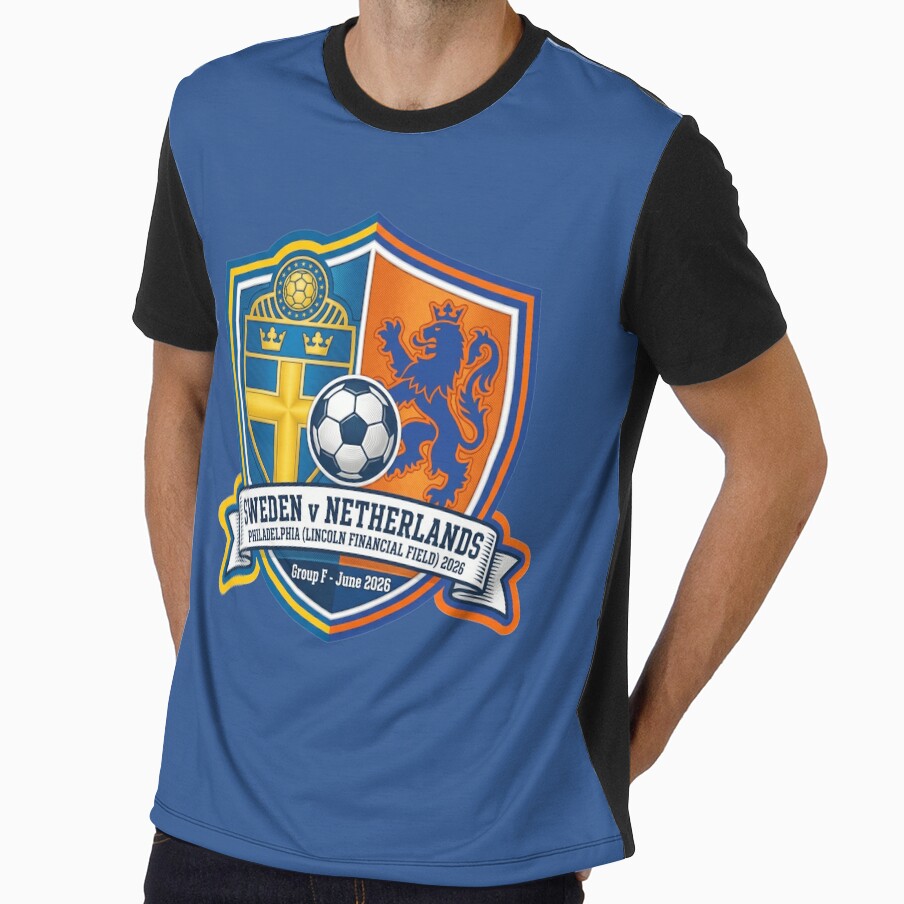 Sweden vs Netherlands 2026 Philadelphia Soccer Match Crest by Pride Emblem Prints Unisex T-shirt, Sweatshirt, Hoodie, Long Sleeve Tee - T-Shirt, Sweatshirt, Hoodie