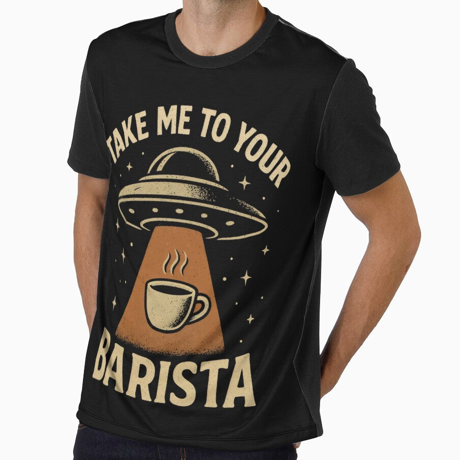 Coffee Barista- Take Me To Your Barista by DemureArtsy Unisex T-shirt, Sweatshirt, Hoodie, Long Sleeve Tee - T-Shirt, Sweatshirt, Hoodie