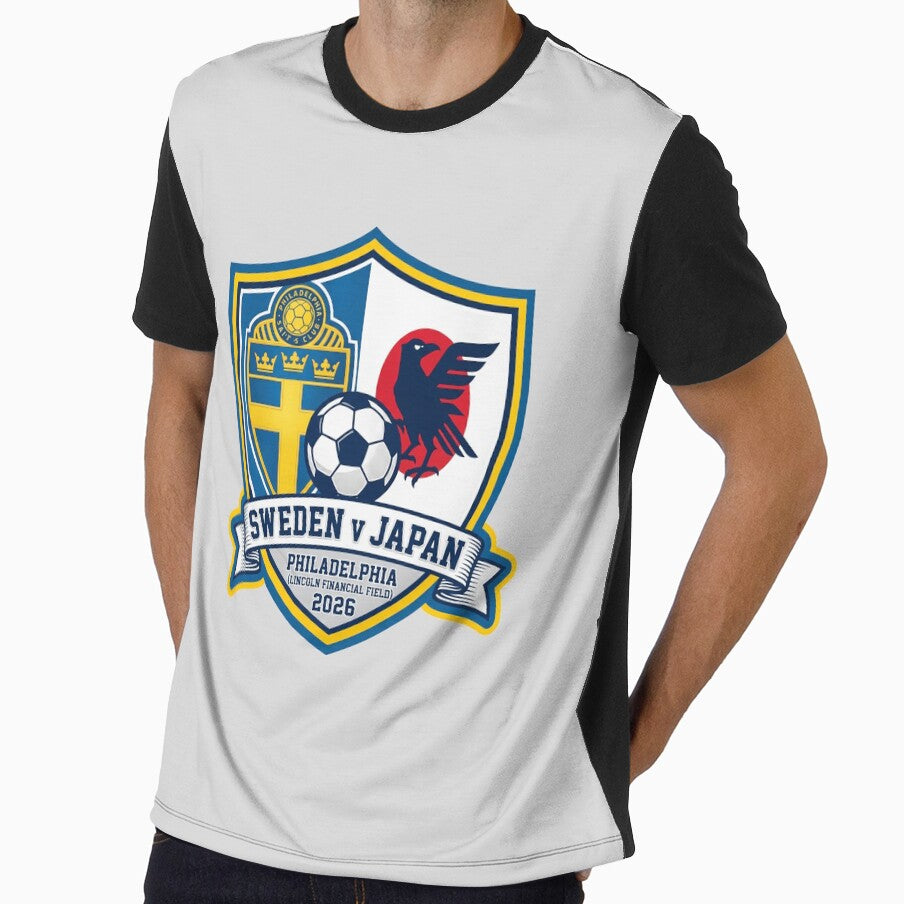 International Soccer Match Sweden vs Japan Philadelphia Crest by Pride Emblem Prints Unisex T-shirt, Sweatshirt, Hoodie, Long Sleeve Tee - T-Shirt, Sweatshirt, Hoodie