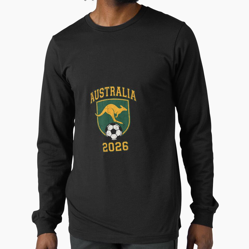 Australia Football 2026 Soccer Crest by eyrondigistore Unisex T-shirt, Sweatshirt, Hoodie, Long Sleeve Tee - T-Shirt, Sweatshirt, Hoodie