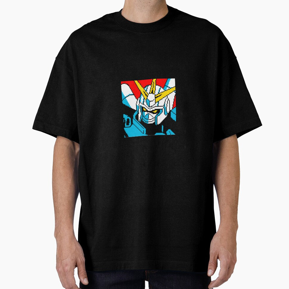 Gundam Pixel Art by Nikki Studley Unisex T-shirt, Sweatshirt, Hoodie, Long Sleeve Tee - T-Shirt, Sweatshirt, Hoodie