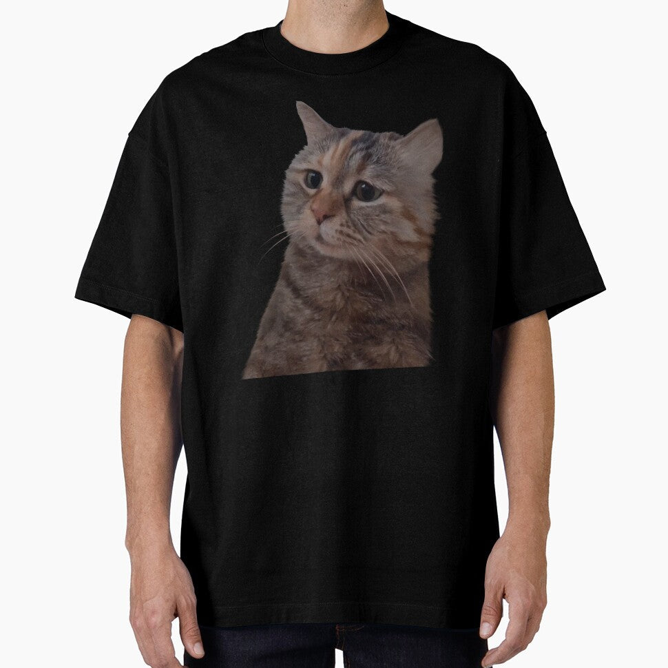 Sad kitty cat Meme by Prime_Store Unisex T-shirt, Sweatshirt, Hoodie, Long Sleeve Tee - T-Shirt, Sweatshirt, Hoodie