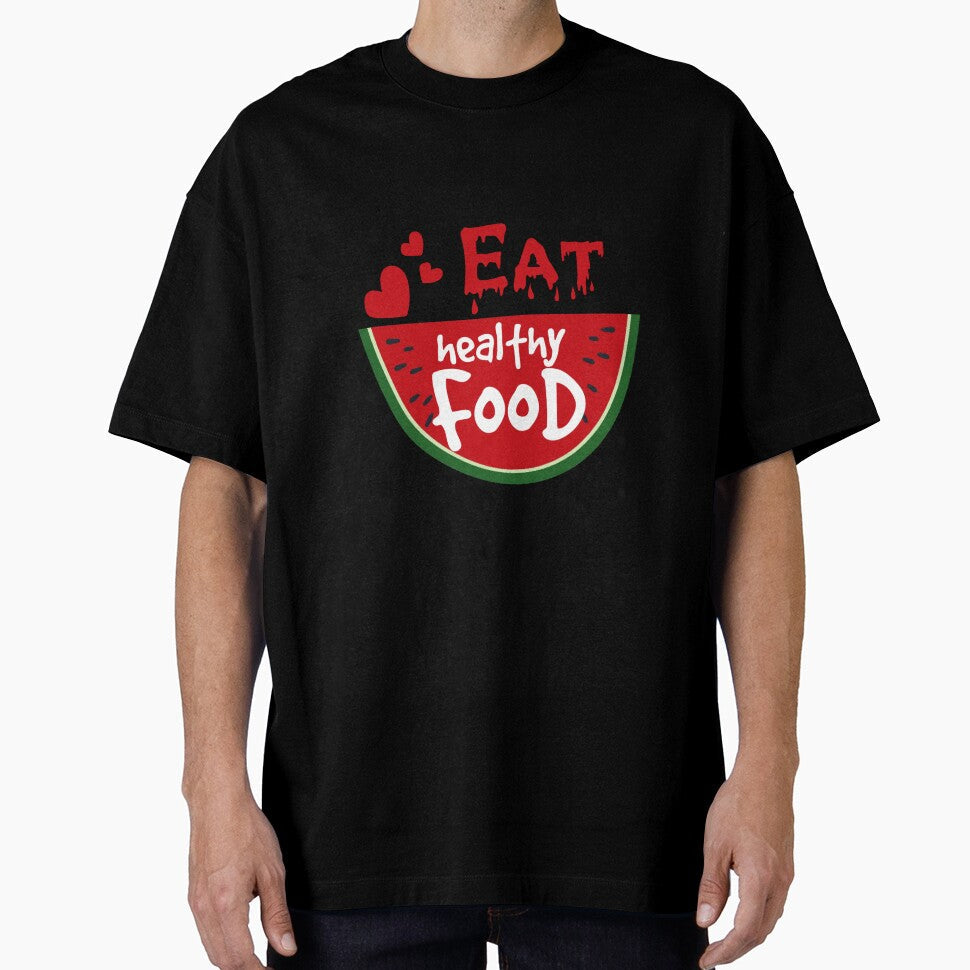 Eat healthy food by Hadimubeen Unisex T-shirt, Sweatshirt, Hoodie, Long Sleeve Tee - T-Shirt, Sweatshirt, Hoodie