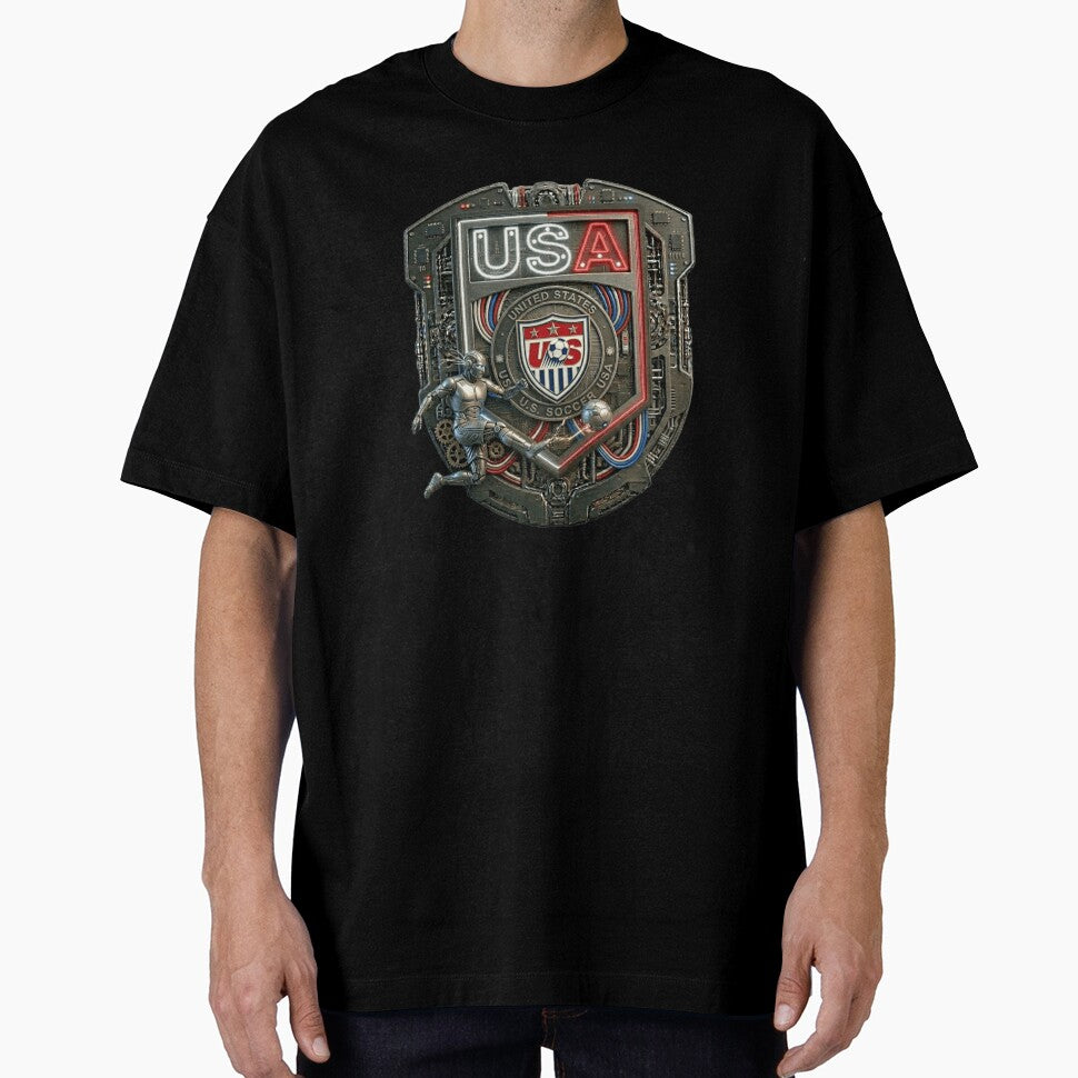 USA SOCCER SHIELD KICKING BALL by Be-You-For-All Unisex T-shirt, Sweatshirt, Hoodie, Long Sleeve Tee - T-Shirt, Sweatshirt, Hoodie