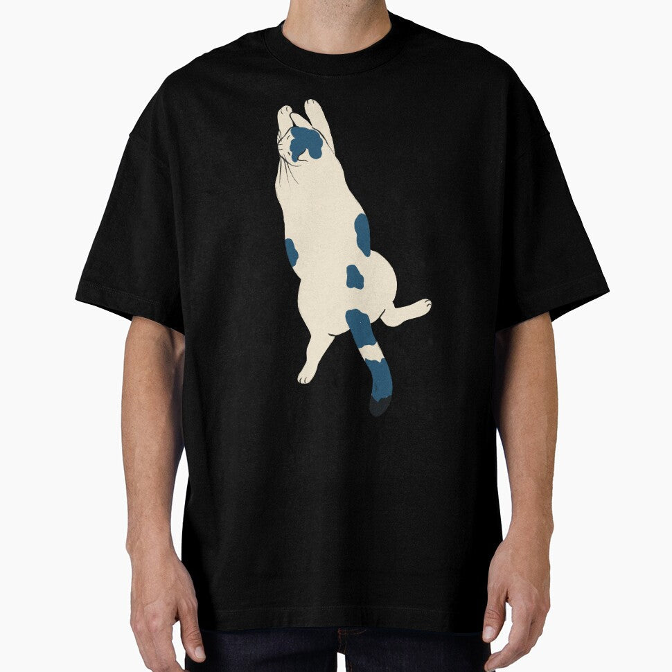 lazy cat lounging by Christina Sagala Unisex T-shirt, Sweatshirt, Hoodie, Long Sleeve Tee - T-Shirt, Sweatshirt, Hoodie