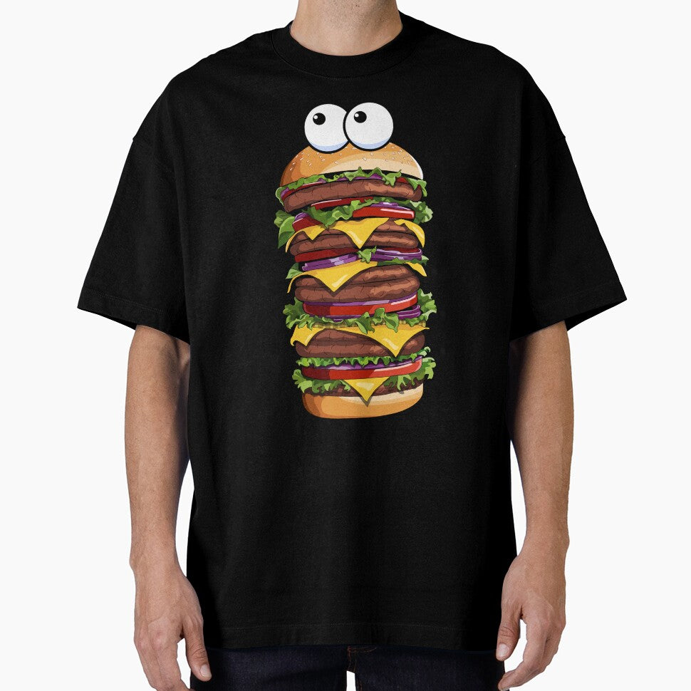 Monster Burger by Sfumata Illustration Unisex T-shirt, Sweatshirt, Hoodie, Long Sleeve Tee - T-Shirt, Sweatshirt, Hoodie