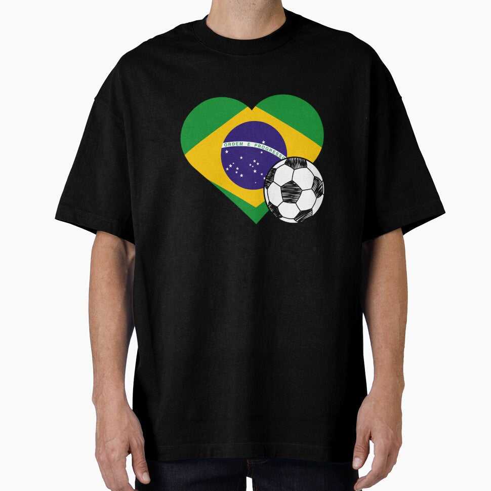 Brazil Soccer Heart Design by FinalScoreClub Unisex T-shirt, Sweatshirt, Hoodie, Long Sleeve Tee - T-Shirt, Sweatshirt, Hoodie