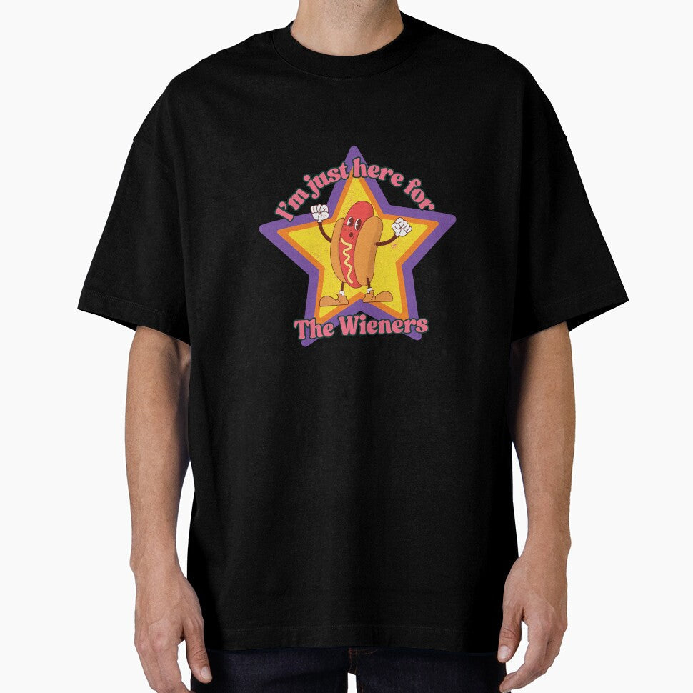I'm Just Here for the Weiners - Retro Version by AntiJolly Unisex T-shirt, Sweatshirt, Hoodie, Long Sleeve Tee - T-Shirt, Sweatshirt, Hoodie