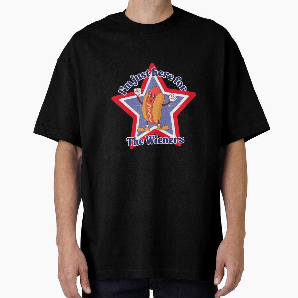 I'm Just Here for the Weiners - 4th of July Version by AntiJolly Unisex T-shirt, Sweatshirt, Hoodie, Long Sleeve Tee - T-Shirt, Sweatshirt, Hoodie