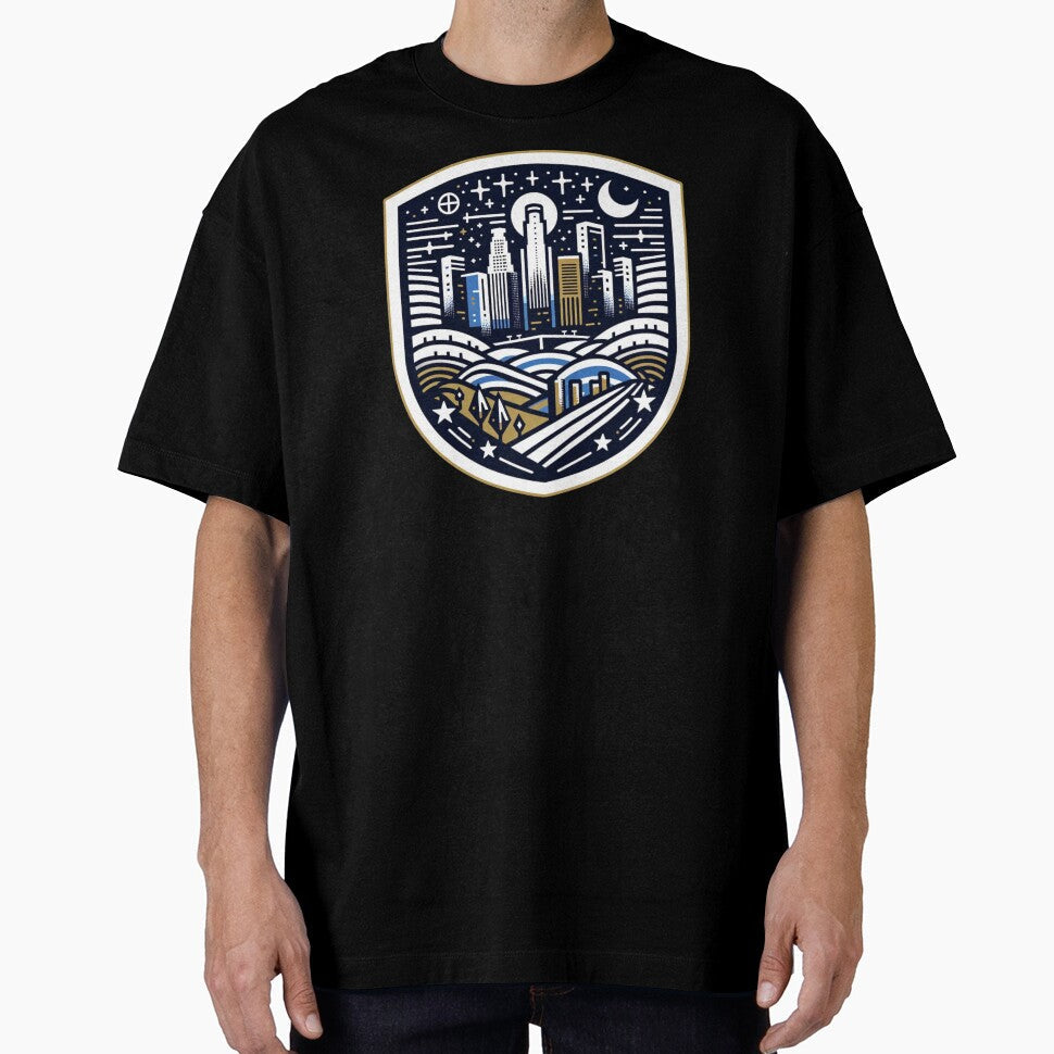Los Angeles Nightscape by pixelpulsenyc Unisex T-shirt, Sweatshirt, Hoodie, Long Sleeve Tee - T-Shirt, Sweatshirt, Hoodie