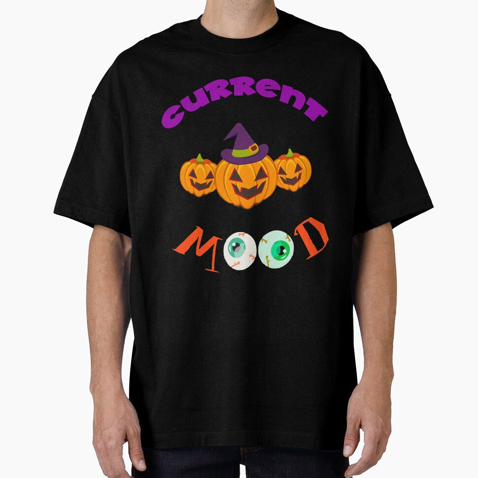 Halloween Pumpkin Current Mood Spoop Novelty Shirt by Bendthetrend Unisex T-shirt, Sweatshirt, Hoodie, Long Sleeve Tee - T-Shirt, Sweatshirt, Hoodie