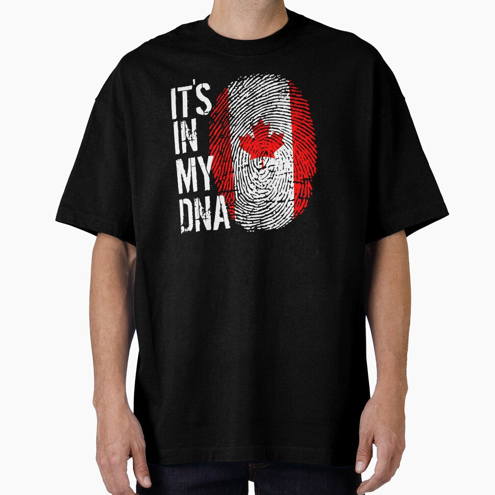 Canada Flag Fingerprint - It's in my DNA Canadian by PartyShirts1 Unisex T-shirt, Sweatshirt, Hoodie, Long Sleeve Tee - T-Shirt, Sweatshirt, Hoodie