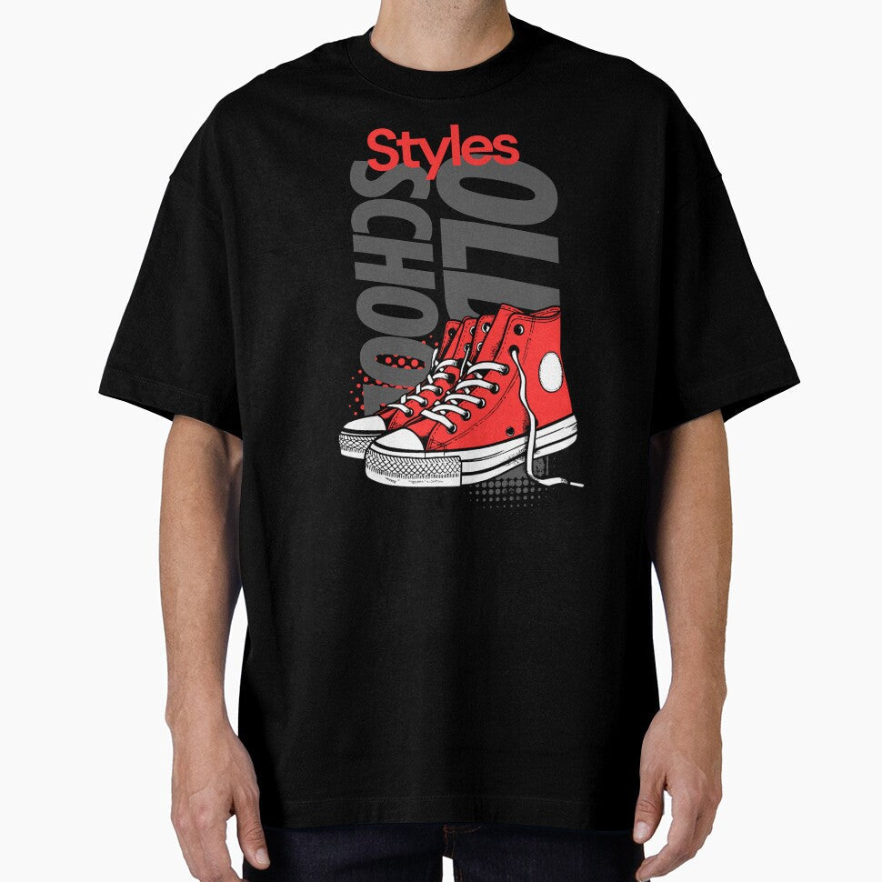 Old School Styles  Red Urban Sneakers by Eternum- Unisex T-shirt, Sweatshirt, Hoodie, Long Sleeve Tee - T-Shirt, Sweatshirt, Hoodie