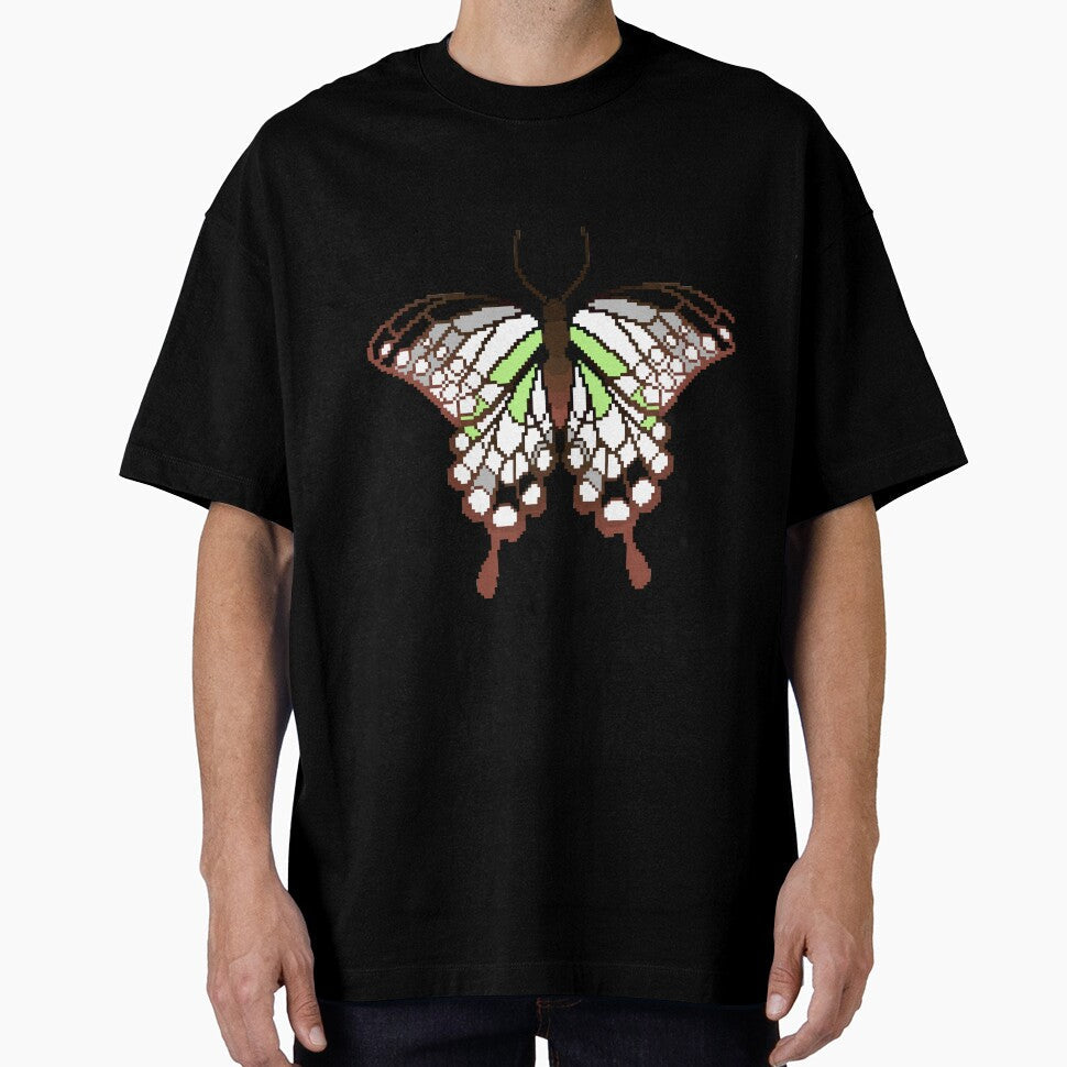 Agender Pride Butterfly by MetallicWings15 Unisex T-shirt, Sweatshirt, Hoodie, Long Sleeve Tee - T-Shirt, Sweatshirt, Hoodie