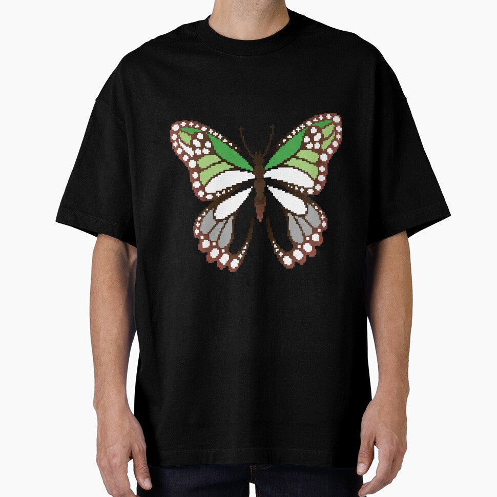 Aromantic Pride Butterfly by MetallicWings15 Unisex T-shirt, Sweatshirt, Hoodie, Long Sleeve Tee - T-Shirt, Sweatshirt, Hoodie