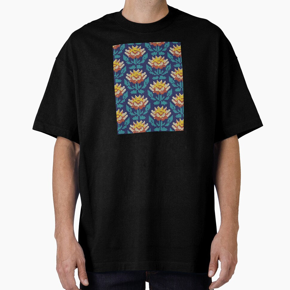 pixel flower pattern by ilomuilo Unisex T-shirt, Sweatshirt, Hoodie, Long Sleeve Tee - T-Shirt, Sweatshirt, Hoodie