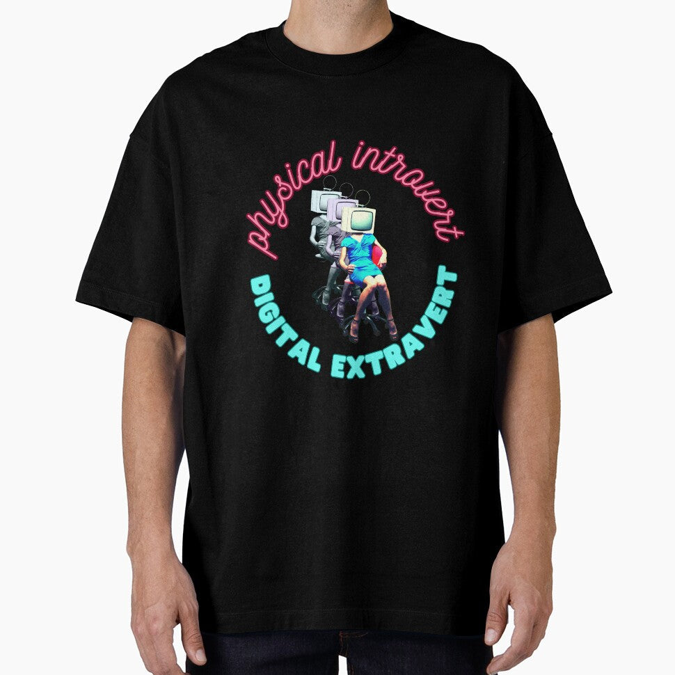 Physical Introvert, Digital Extravert by Elsewierd Unisex T-shirt, Sweatshirt, Hoodie, Long Sleeve Tee - T-Shirt, Sweatshirt, Hoodie
