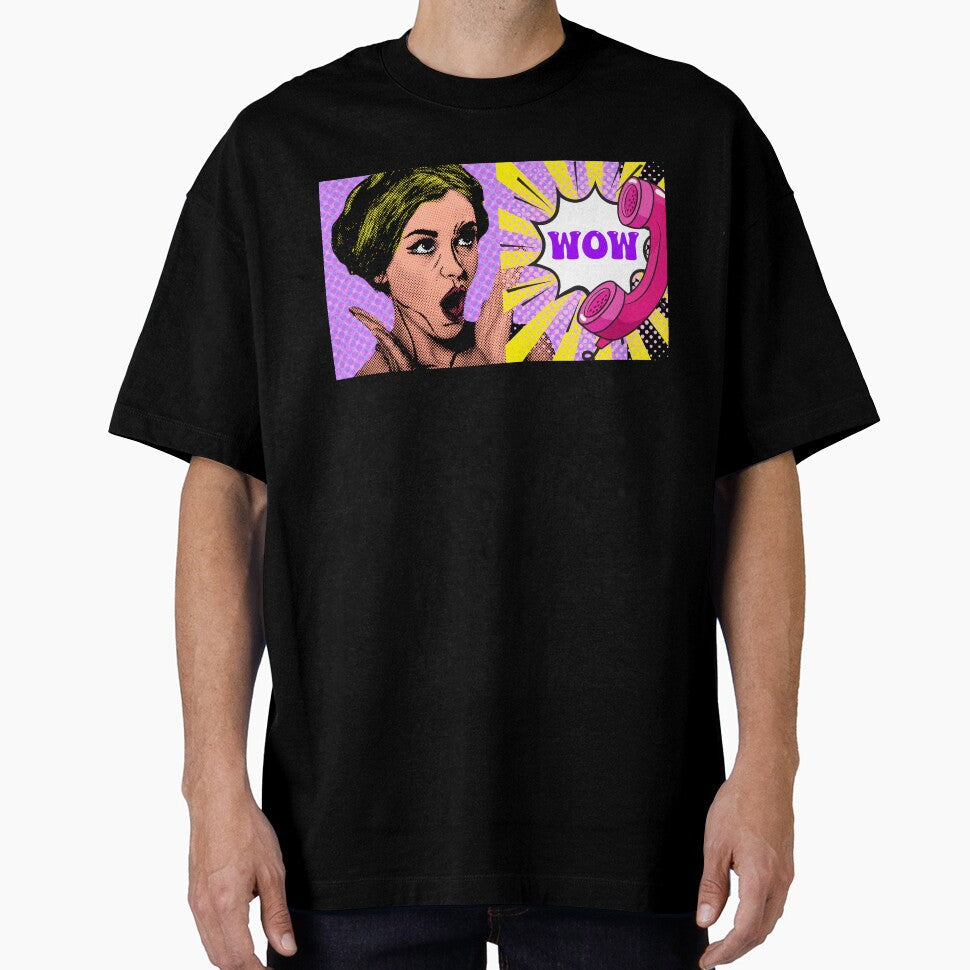 Pop Culture Pop Art Pop Culture Pattern: WOW by Denefie Unisex T-shirt, Sweatshirt, Hoodie, Long Sleeve Tee - T-Shirt, Sweatshirt, Hoodie